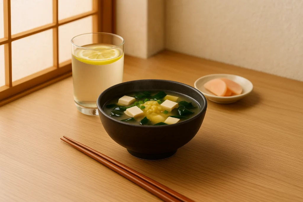 A traditional Japanese Mount Jaro dish artfully arranged on a ceramic plate with steamed rice, sautéed vegetables, and garnishes of seaweed and sesame seeds.